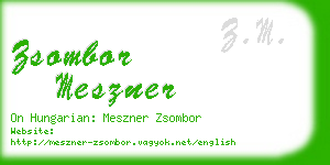 zsombor meszner business card